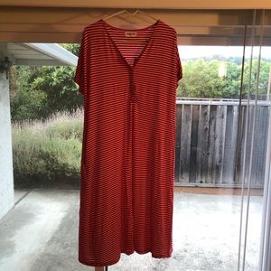 Nesting Olive S/M Candy Cane Stripe Housedress